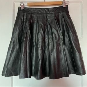ASOS pleated leather skirt